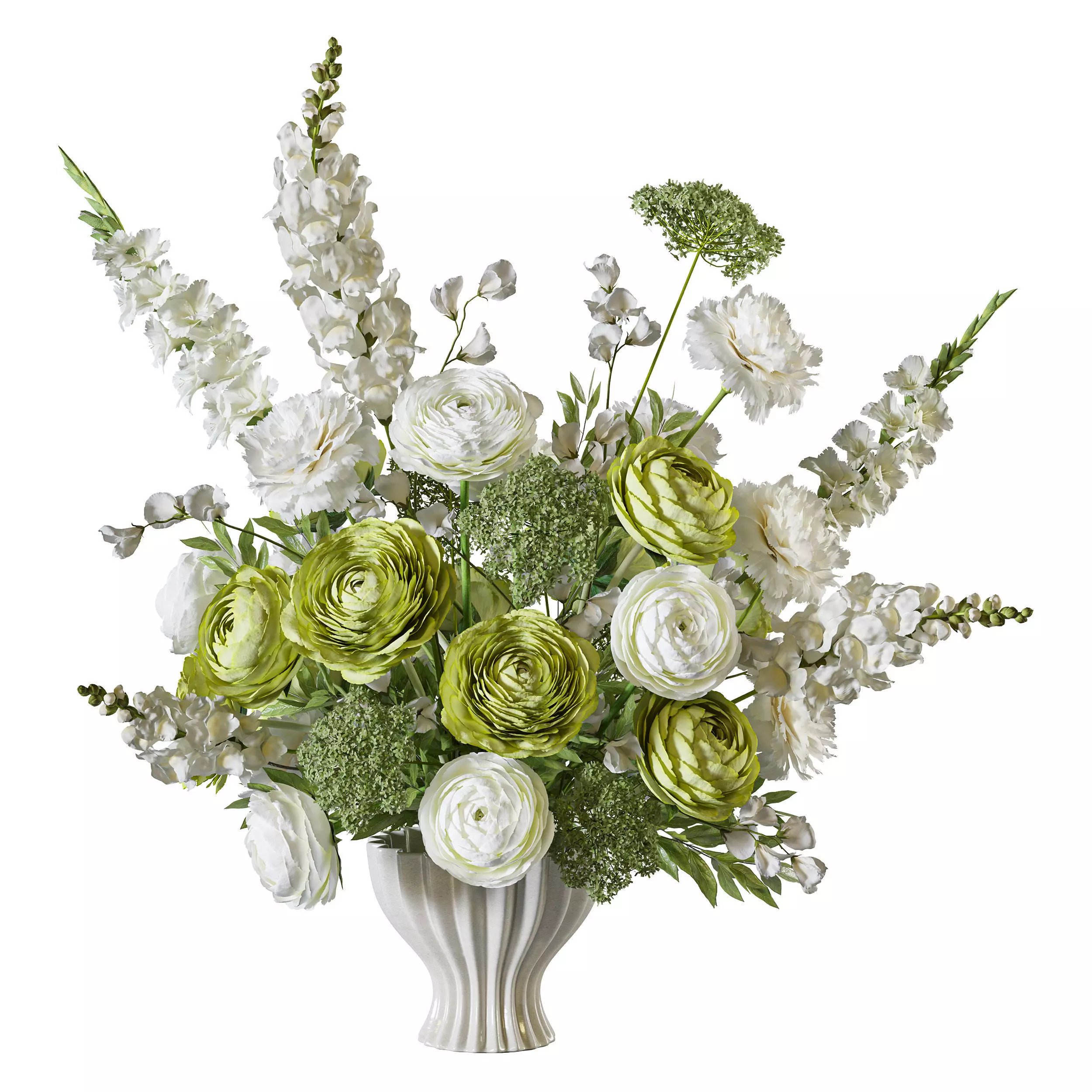 Flower Set 134 Green Breeze Floral Harmony 3D model