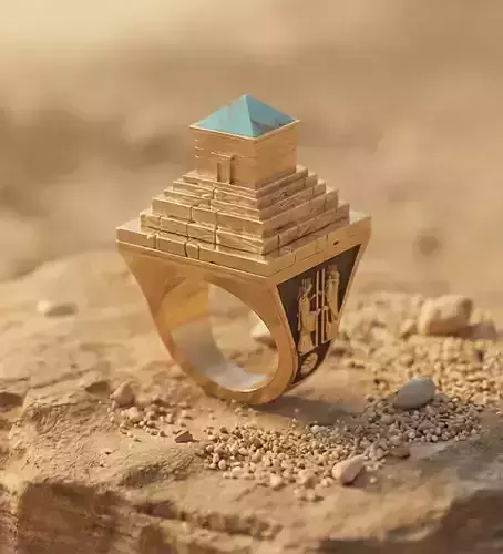Architectural Monument Ring curosh 3D Printable Concept Ring