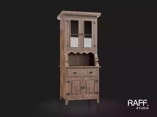 Small Rustic Cabinet - Country Style Wooden Cabinet - 8K Atlas