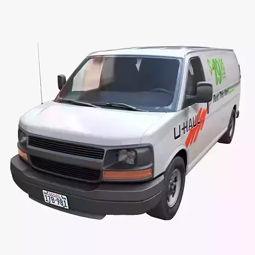 U-haul van Low-poly 3D model