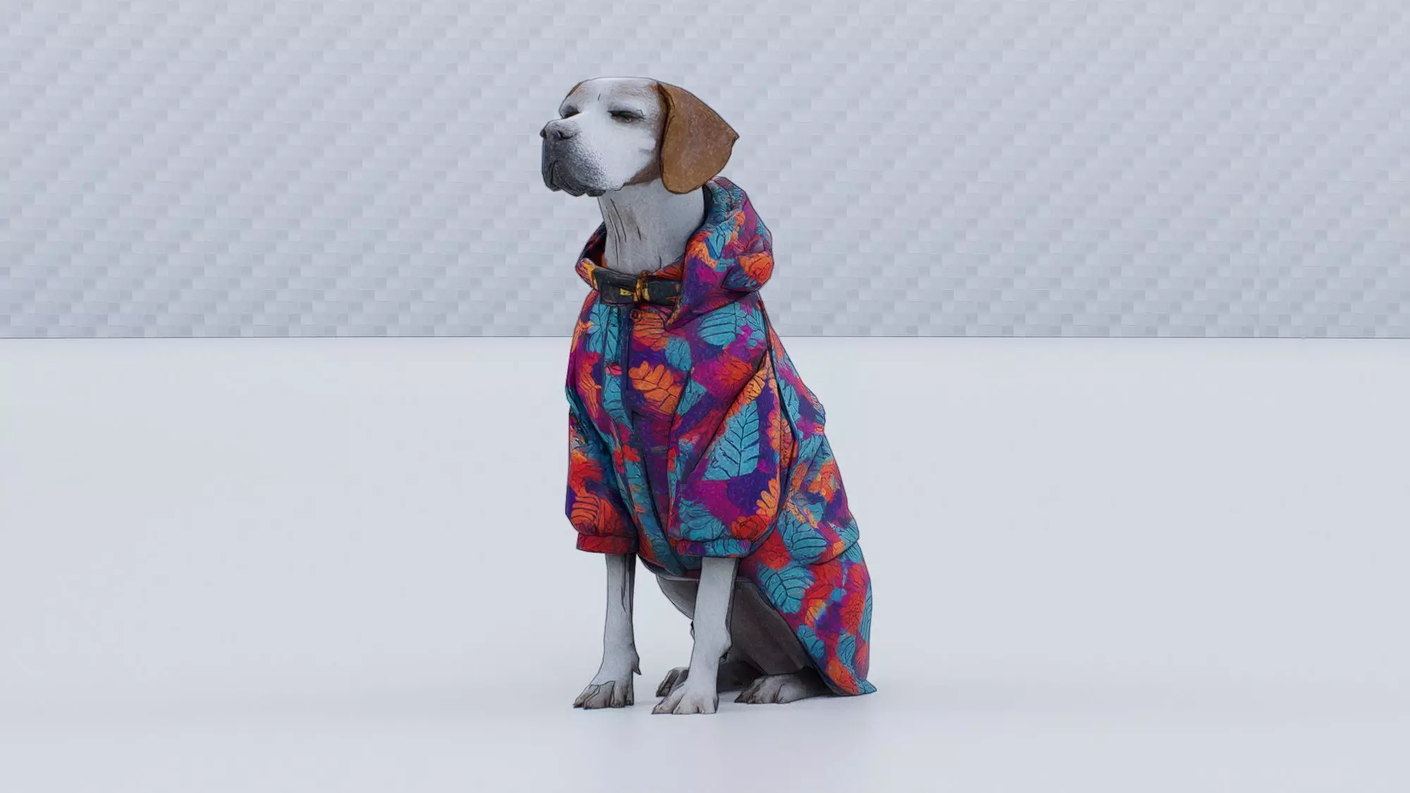 English Pointer Low-poly 3D model