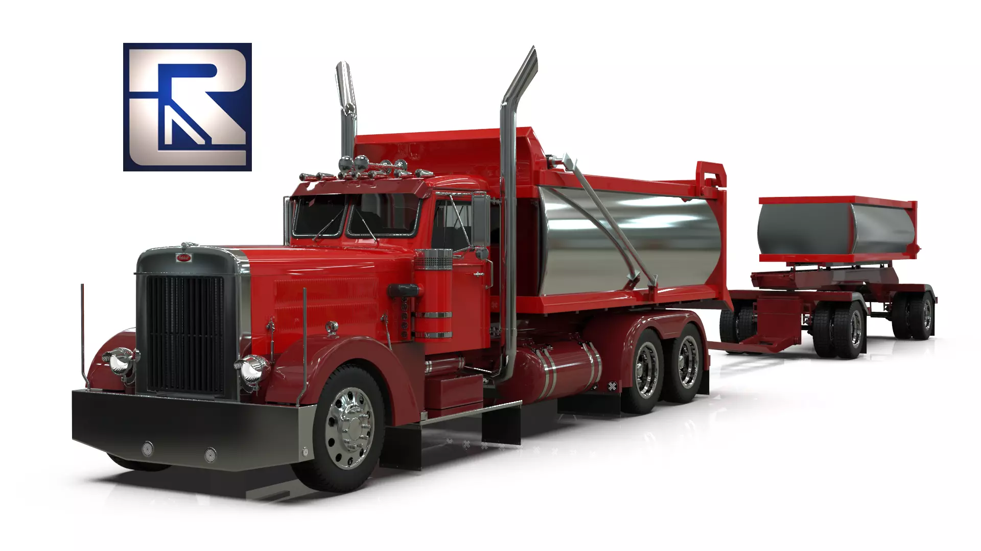 1967 351 LW Transfer Dump Truck 3D model