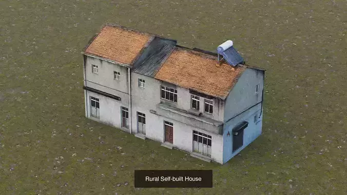 Chinese Rural Houses Collection 3D Model Pack 6