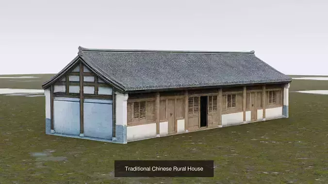 Chinese Rural Houses Collection 3D Model Pack 4