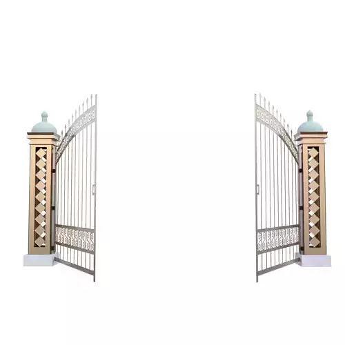 Decorative Metal Entrance Gate Low Poly PBR 3D Model Low-poly 3D model 6