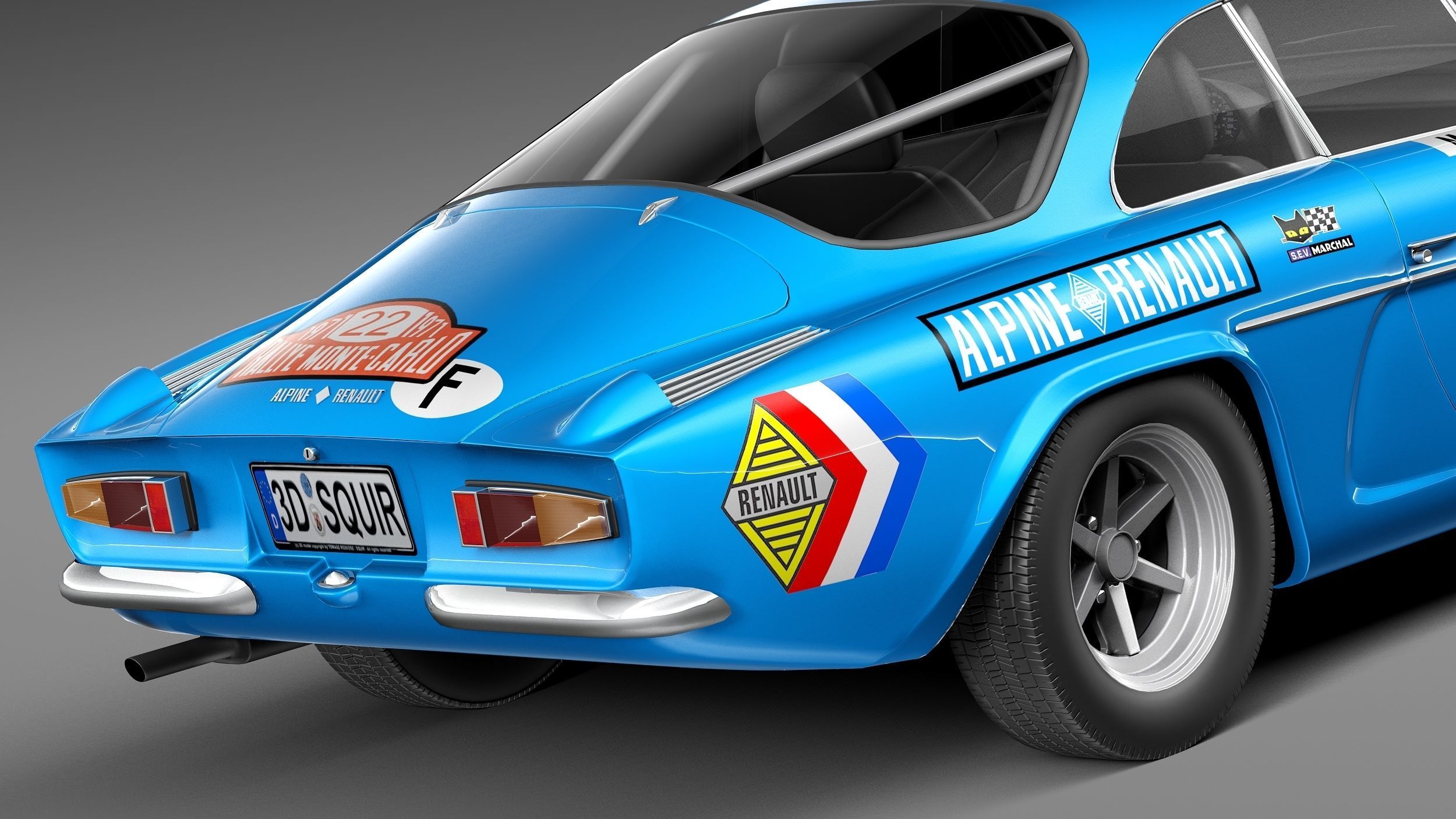Renault Alpine A110 Rally 1963-1974 3D model_3