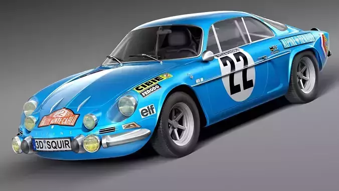 Renault Alpine A110 Rally 1963-1974 3D model Renault Alpine A110 Rally 1963-1974 3D model