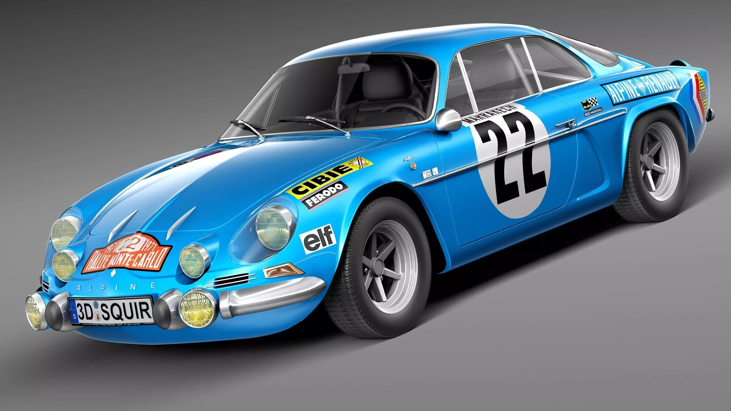 Renault Alpine A110 Rally 1963-1974 3D model_0