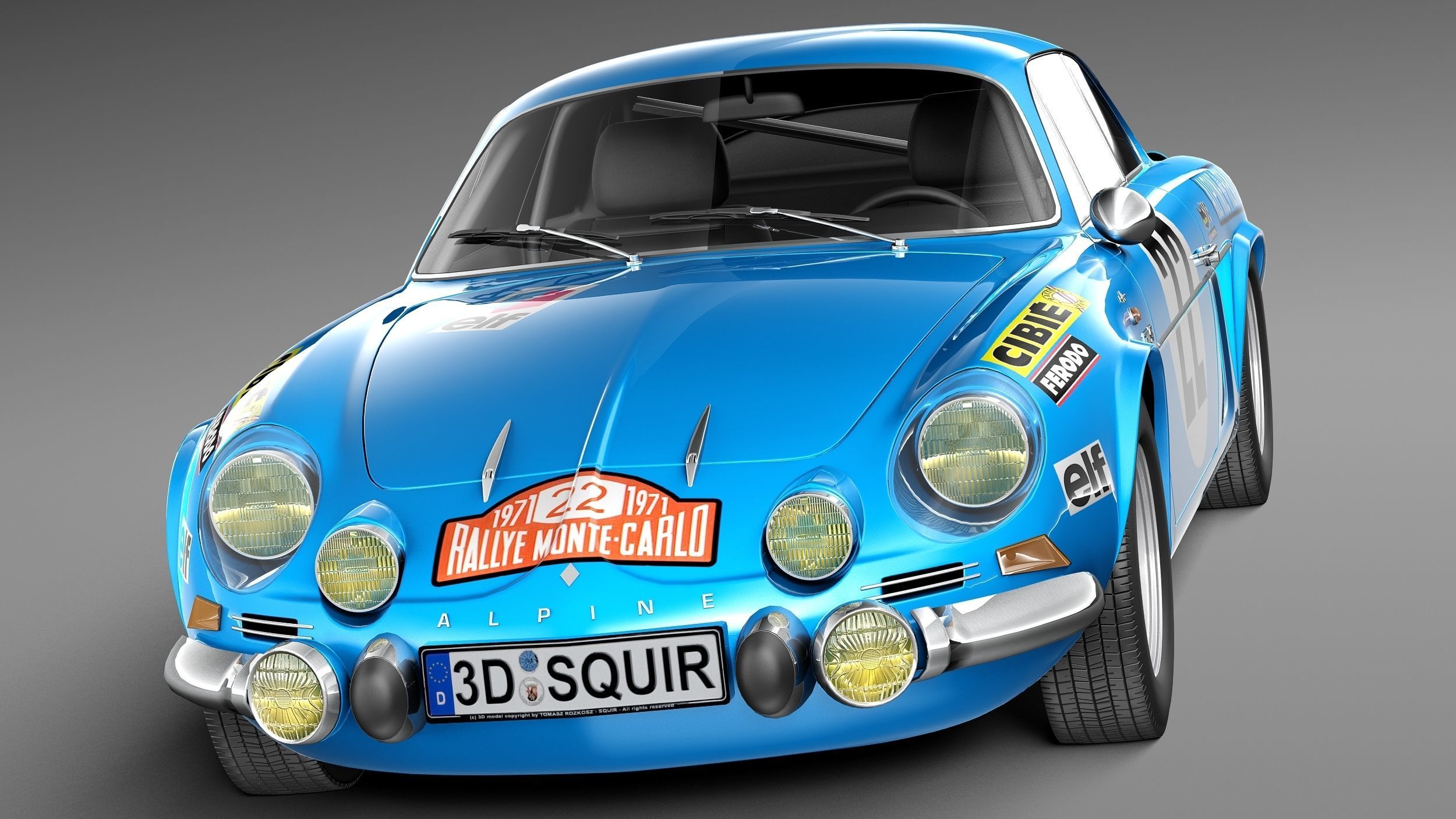 Renault Alpine A110 Rally 1963-1974 3D model_1