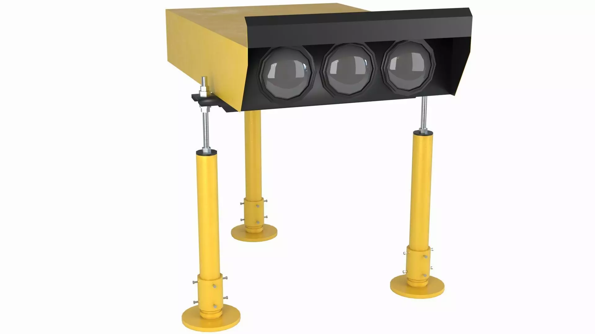 PAPI Airport Approach Light Precision Approach Path Indicator Low-poly 3D model