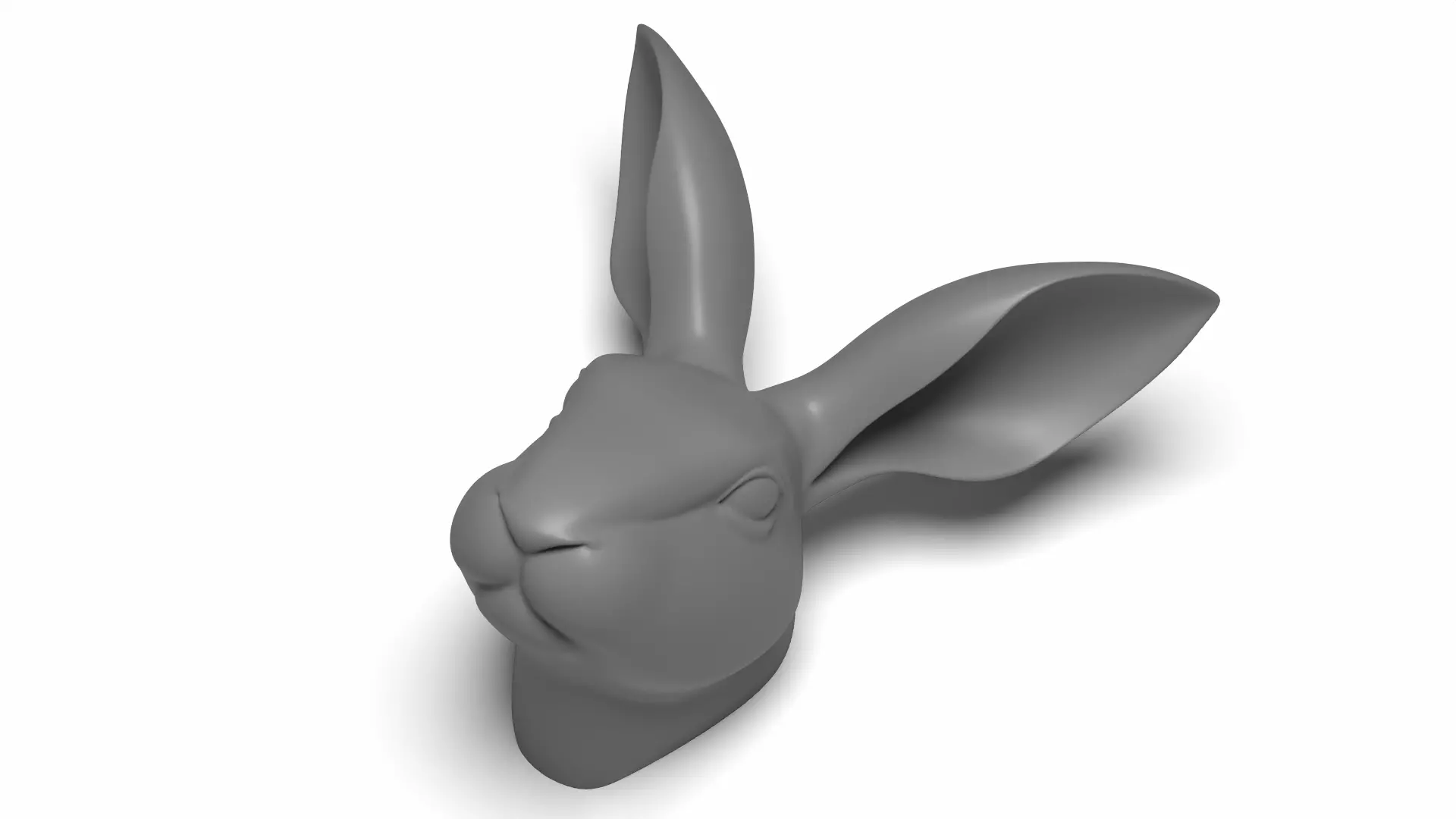 Rabbit Head Figure 3D Printable Model 3D print model