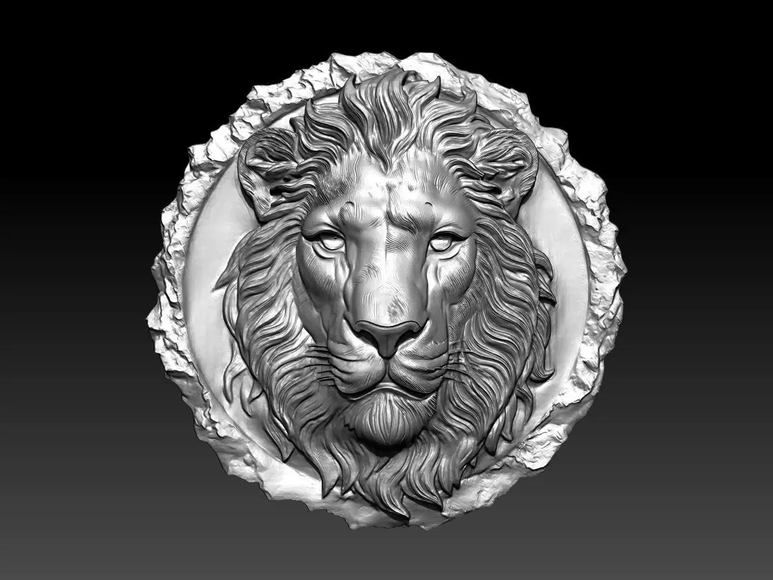 Lion head pendant 3D print model