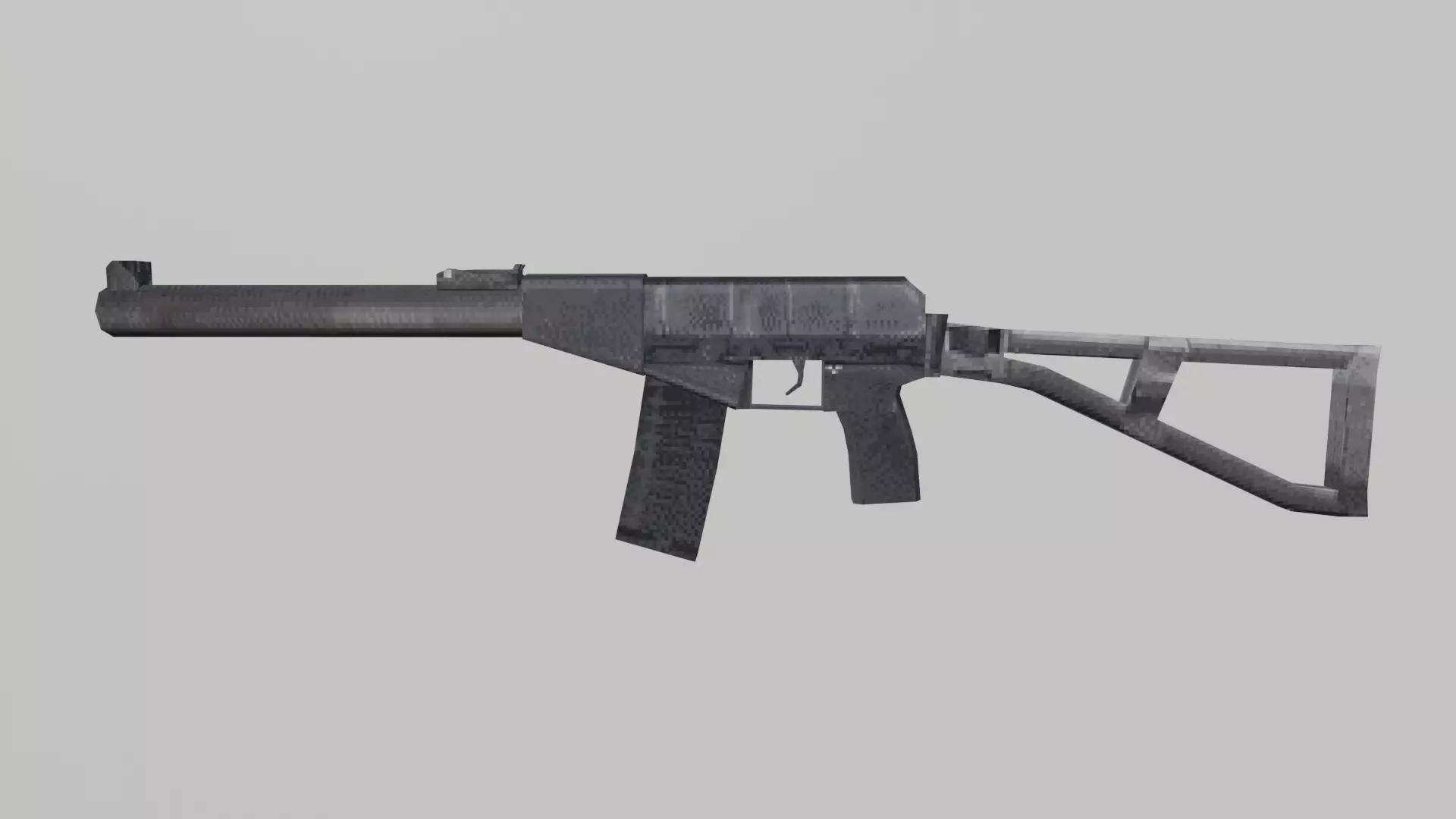 PSX - PS1 - AS VAL - Low Poly Weapon Low-poly 3D model