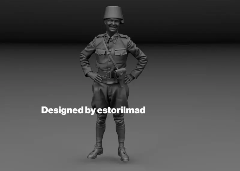 REGULAR NATIONAL OFFICER SPANISH CIVIL WAR 3D print model