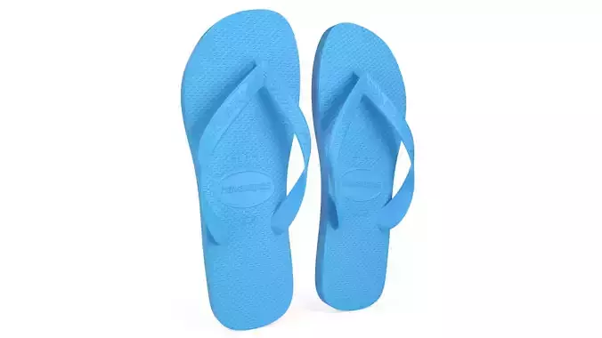 Turquesa Havaianas Thongs - Realistic Flip Flops Low-poly 3D model