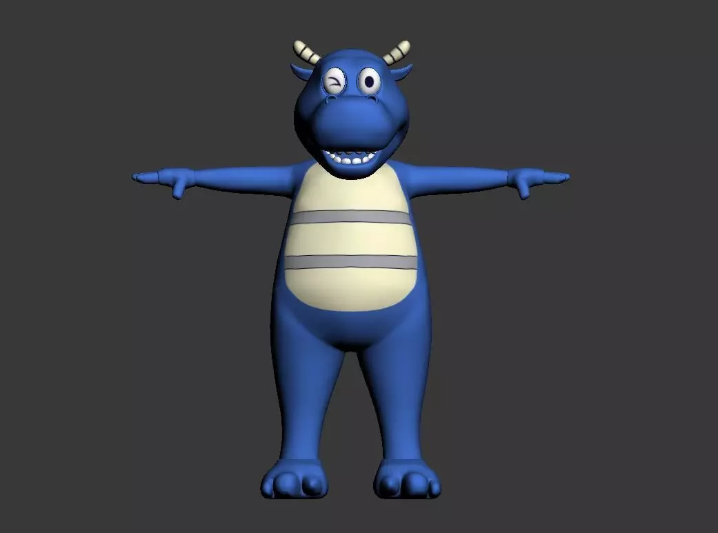 Cartoon dinosaur Low-poly 3D model