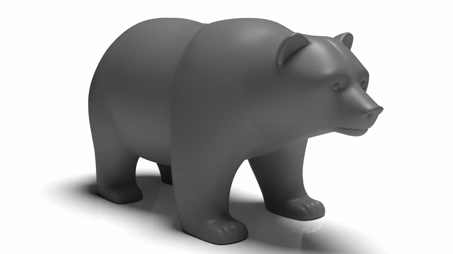 Bear Head Figure 3D Printable Model 3D print model