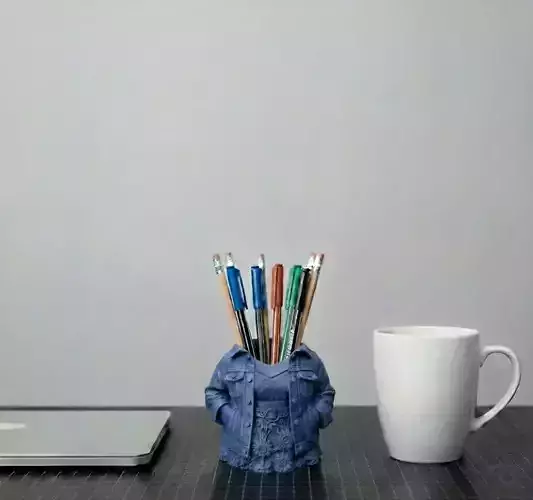 Denim Jacket Pen Holder