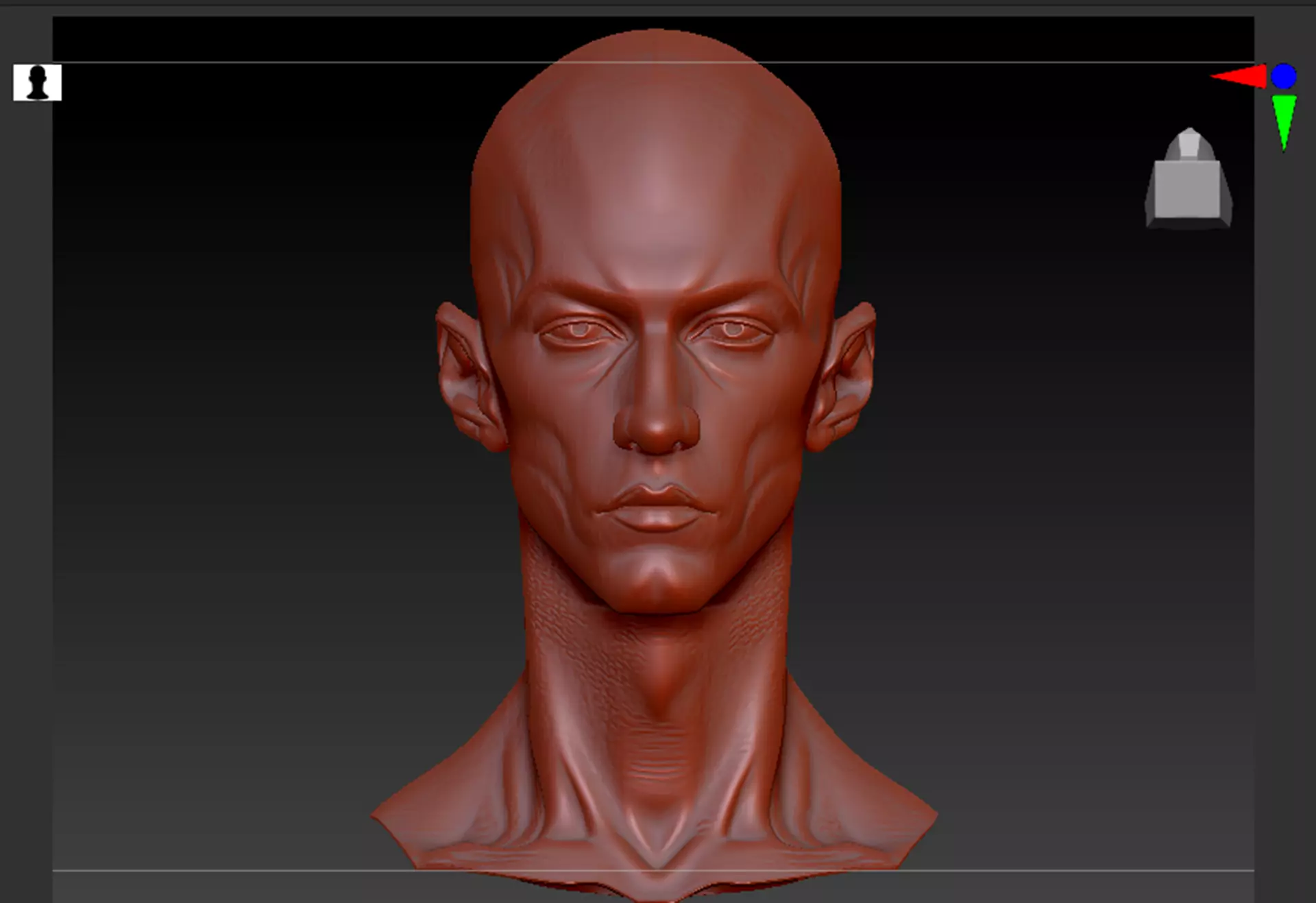 01 High Detail Male Head White Model High Poly Art Sculpture 3D model