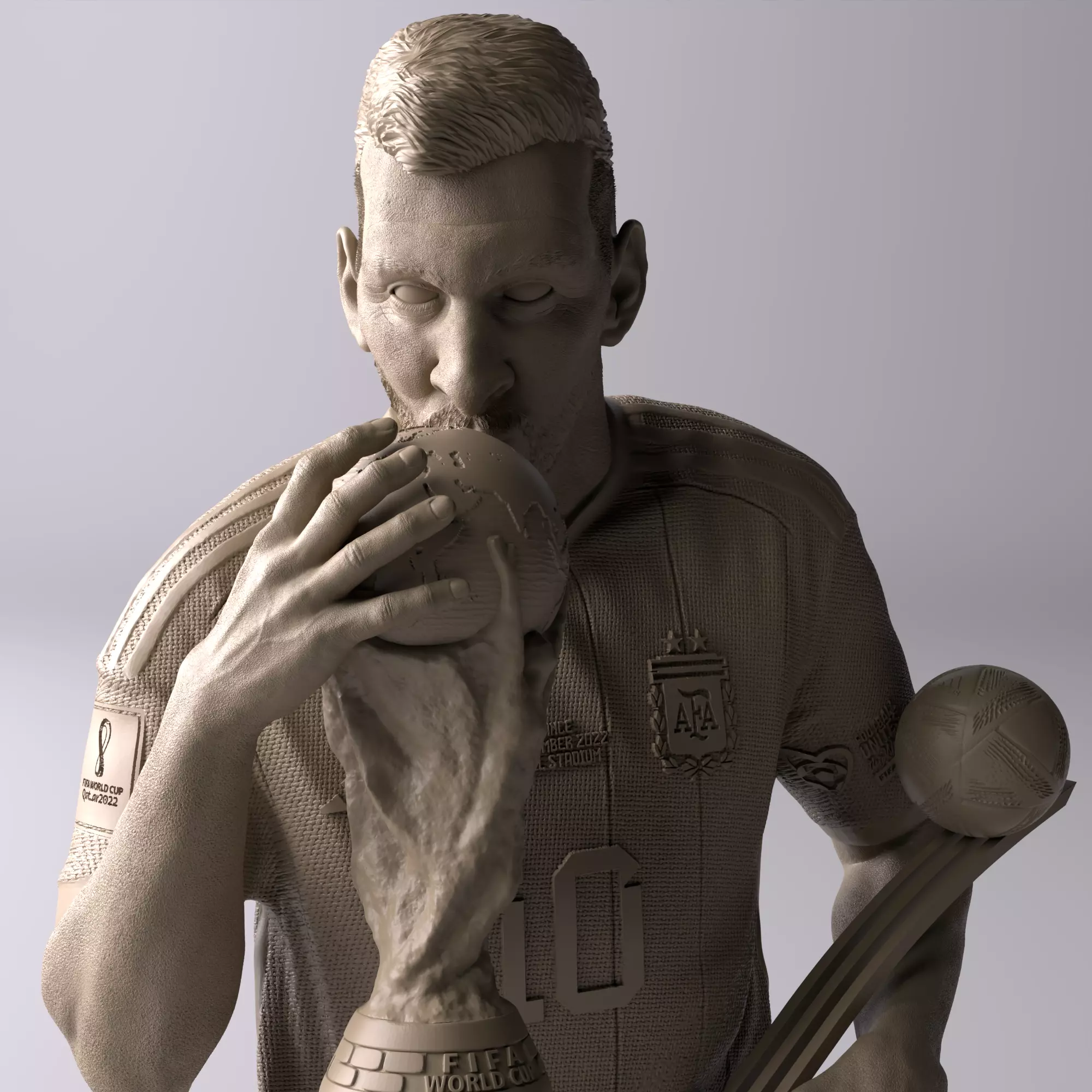 Lionel Messi Diorama Premium Statue Collectible Figure 3D model