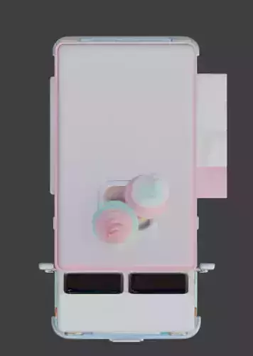Summer Treats Mobile Ice Cream Shop 3D Model Low-poly 3D model 7