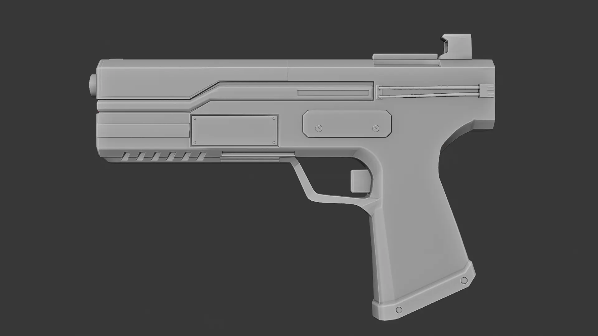 Low Poly Sci-Fi Laser Gun Free low-poly 3D model