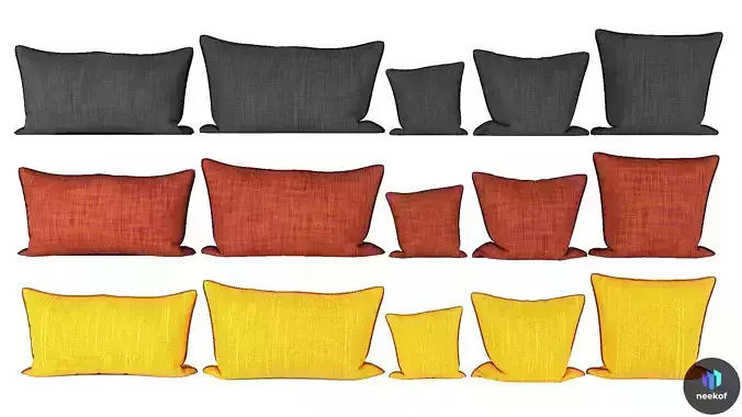 Photorealistic Modern Pillow Collection - 15 PBR Cushions Bundle