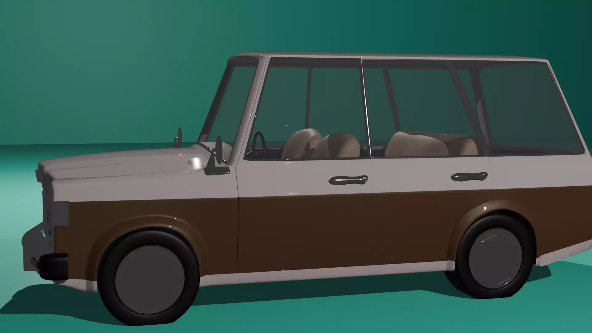 WAGON CAR Free low-poly 3D model