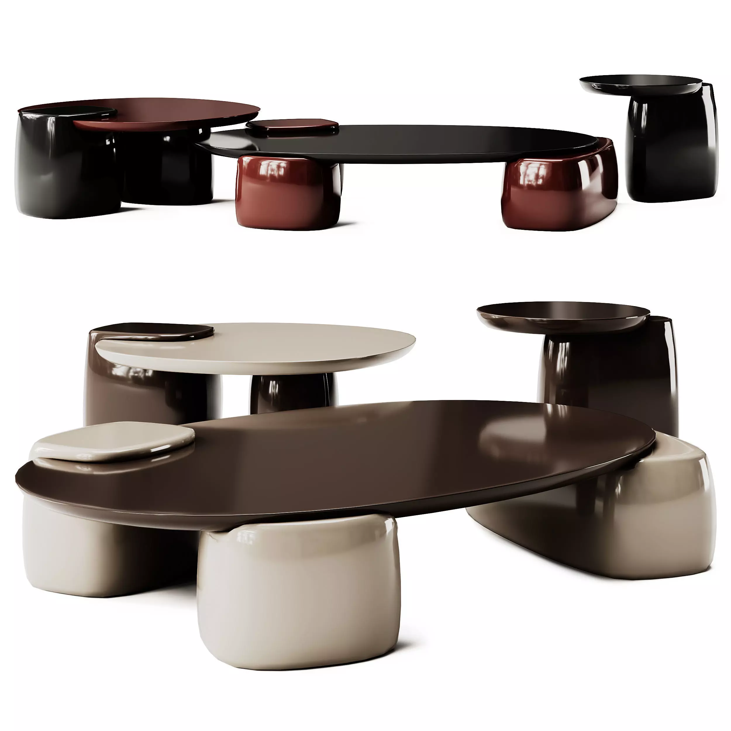 JIN HC28 Maison Coffee Tables 3D model