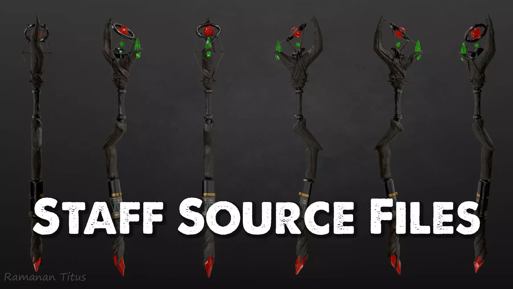 Witch Staff - All Source Files 3D model