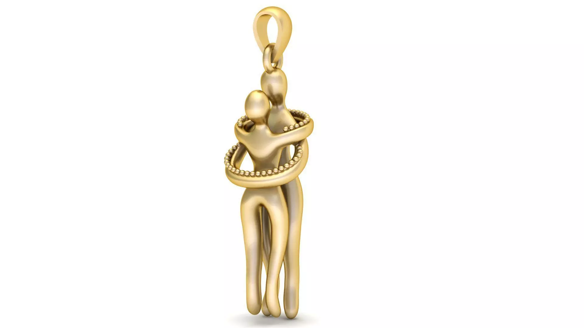 Eternal Embrace Couple Pendant 3D print model