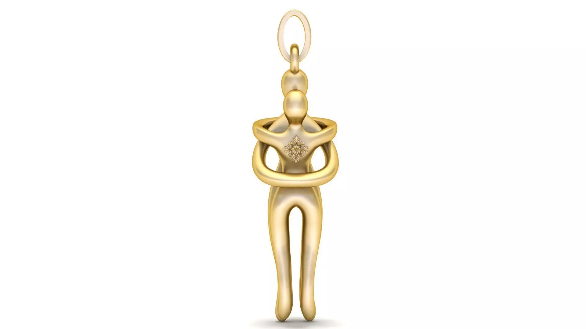 Eternal Embrace Couple Pendan 3D print model
