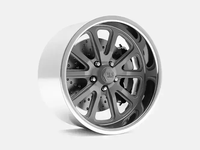 18x10 US Mags Rambler Wheel and Brake 3D print model 2