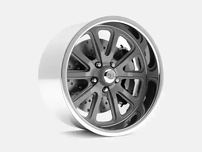 18x10 US Mags Rambler Wheel and Brake 3D print model