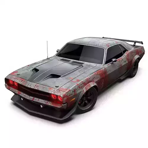 Haunted Gothic Muscle Car 3D Model