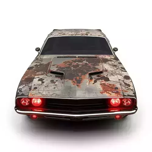 Demonic Heavy-Rust Haunted Muscle Car 3D Model
