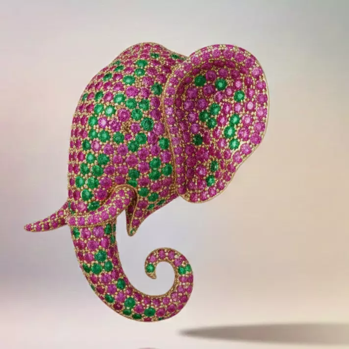 Pendant Elephant Pandant Elephant Head Animal Character 3D print model