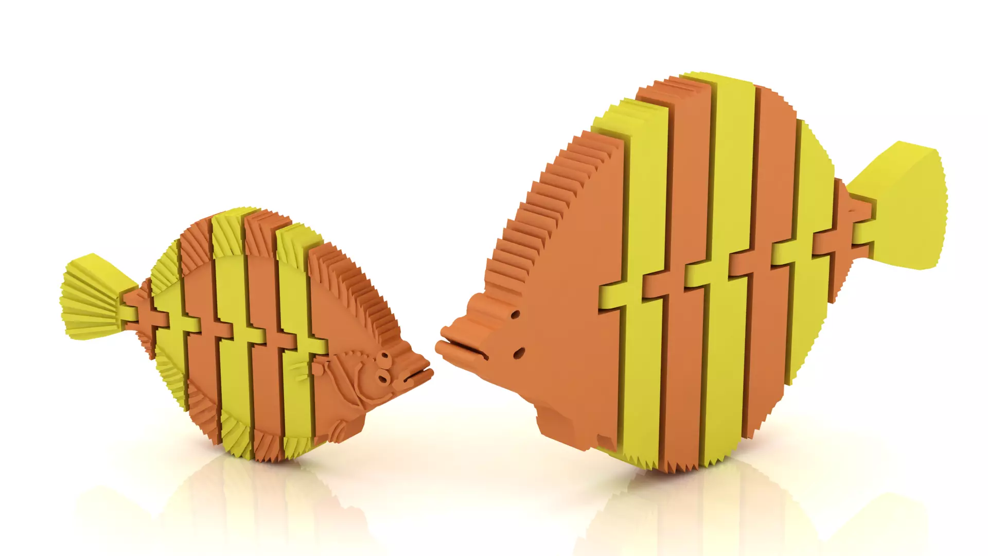 Layered Tropical Fish Toy 3D Printable 3D print model