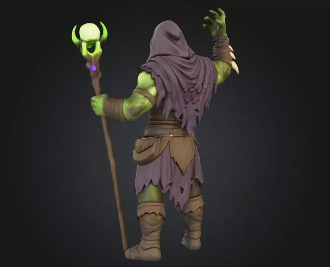 Guldan Orc Warlock Darkness Incarnate World of Warcraft 3D print model