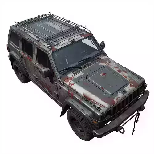 Post-Apocalyptic Survival SUV 3D Model