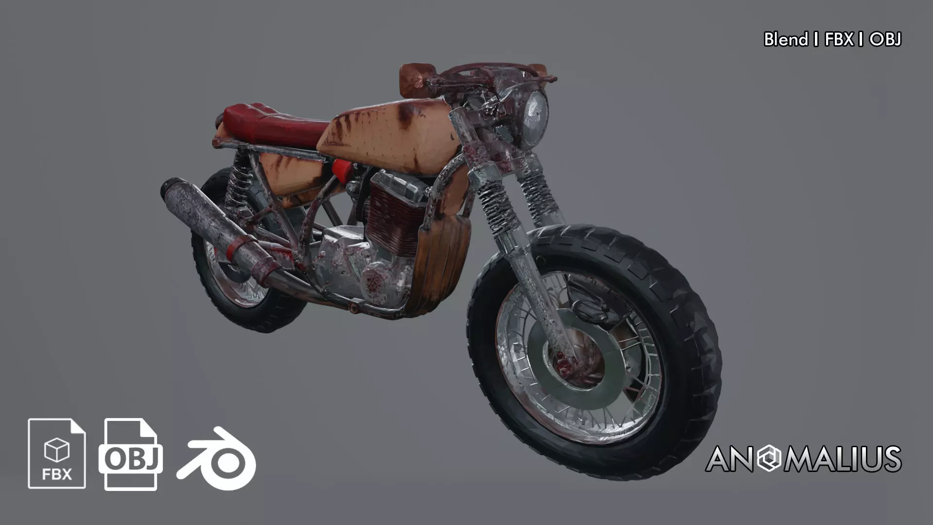 motorcycle wreck 3D model