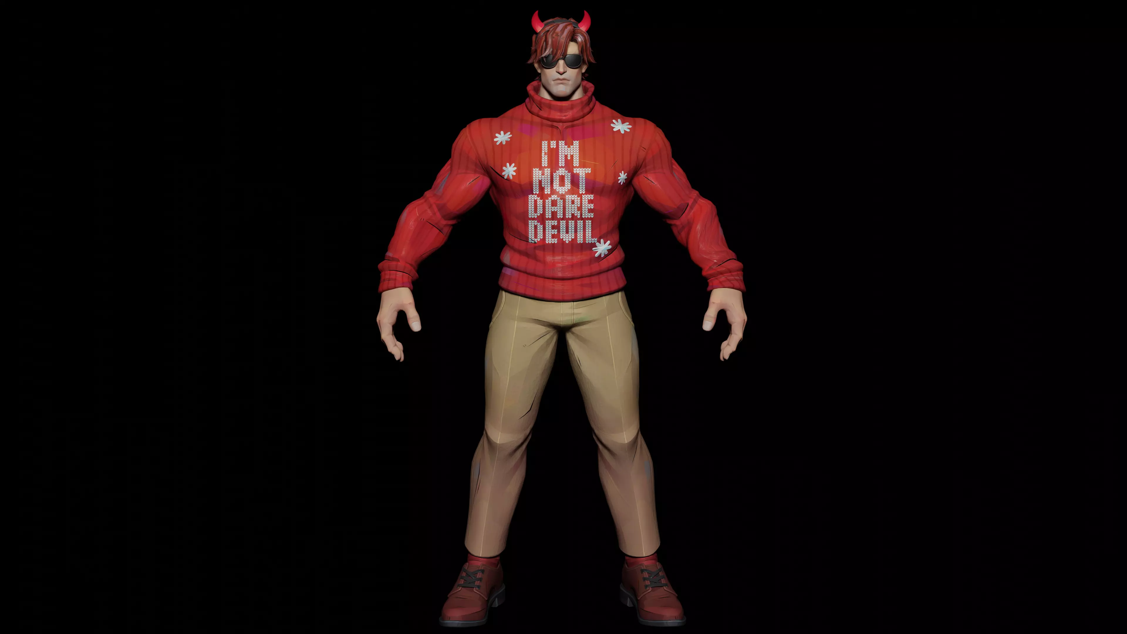 Dare Devil 3D Model Low-poly 3D model