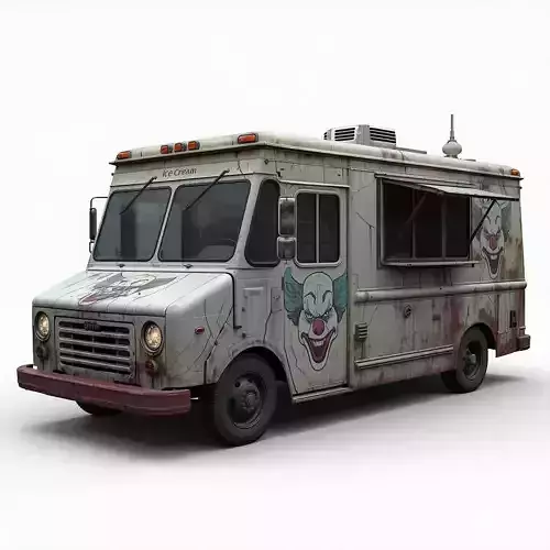 Possessed Clown Ice Cream Truck 3D Model
