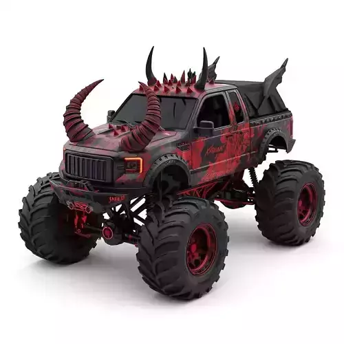 Demonic Off-Road Monster Truck 3D Model