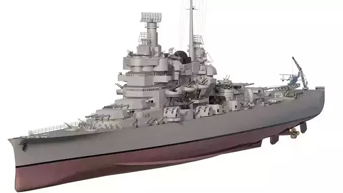 WW2 US NAVY HEAVY CRUISER 3D model