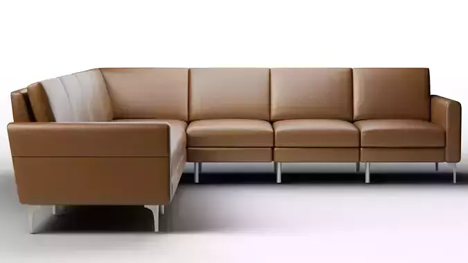 The Block Nomad Leather Seat Corner Sectional Camel