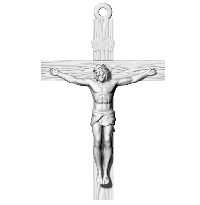 Pingente Cruz Jesus Cristo 3D print model