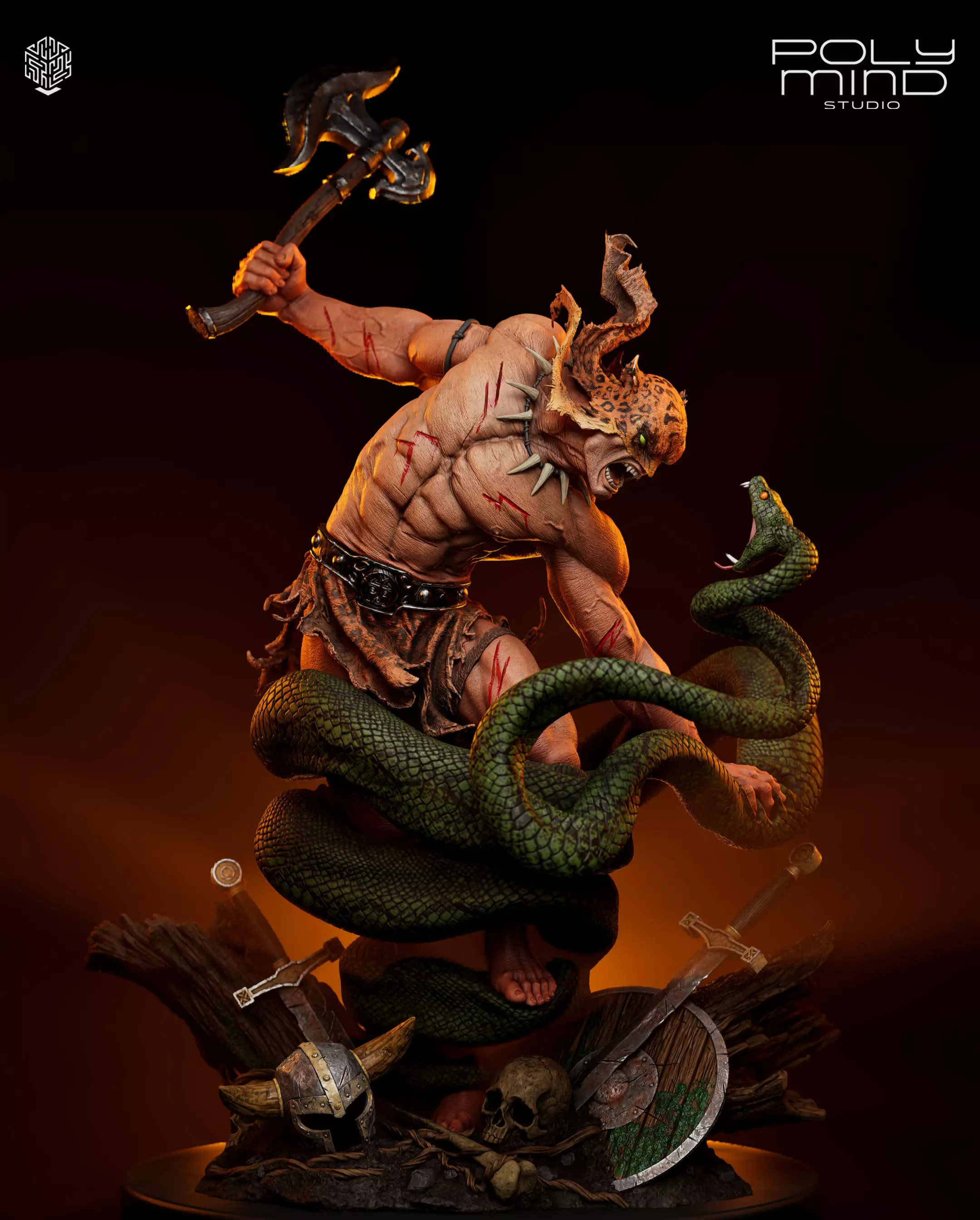 Jaguar God Statue 3D print model