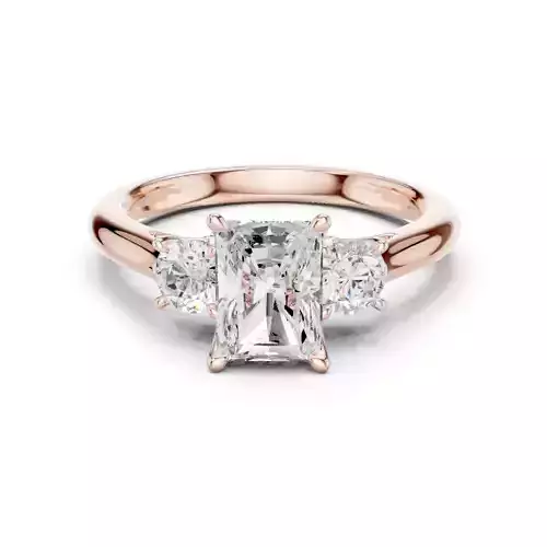 Radiant Trio Solitaire Ring 3dm stl renders animation videos
