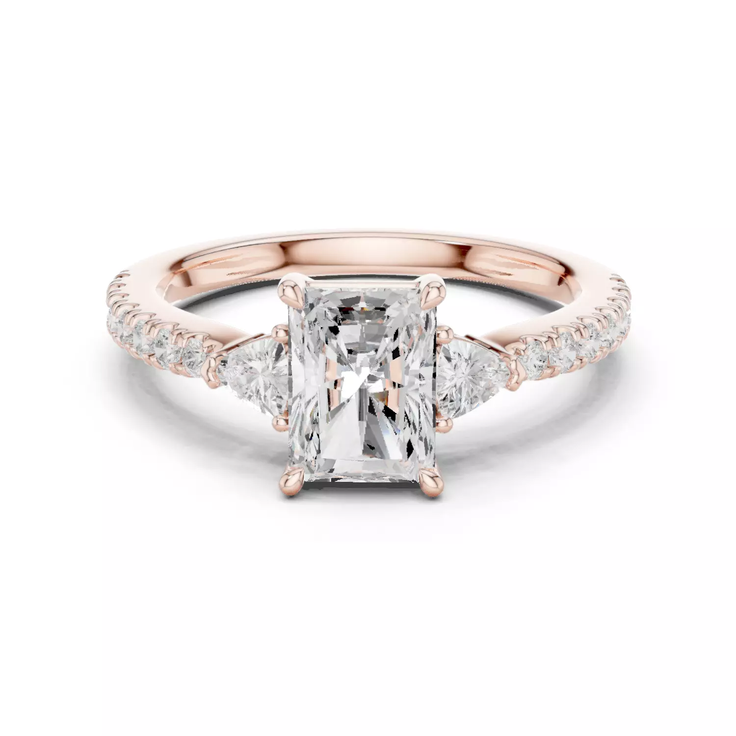 Radiant Solitaire Ring 3dm stl renders animation videos details 3D print model
